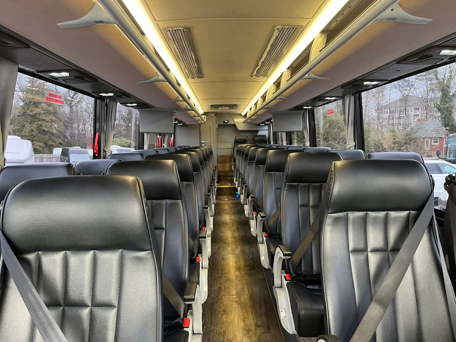 Charter bus ready for boarding