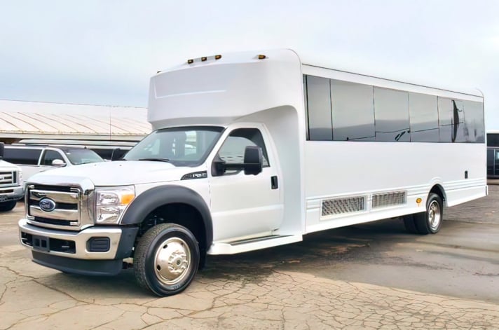 Elite Bus Rental USA mini bus exterior
