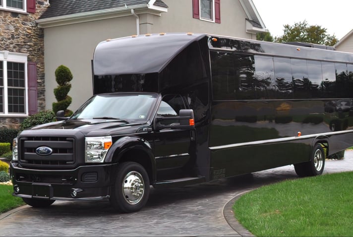 Party bus with LED lighting