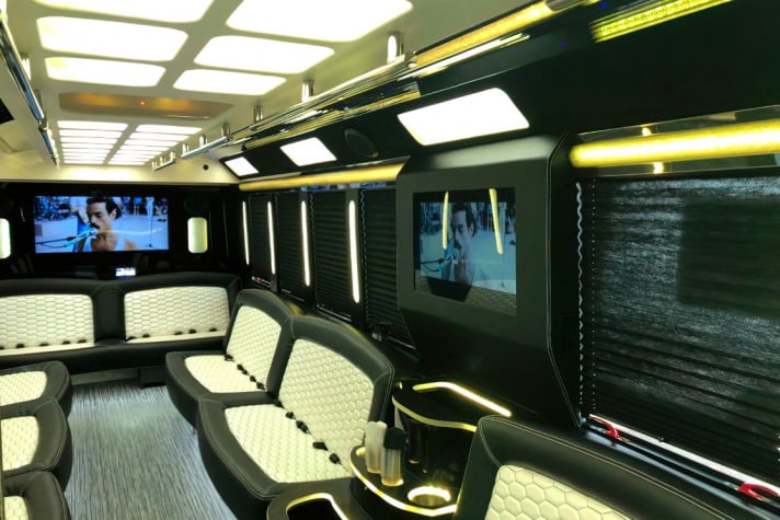 Party bus LED lighting and sound system